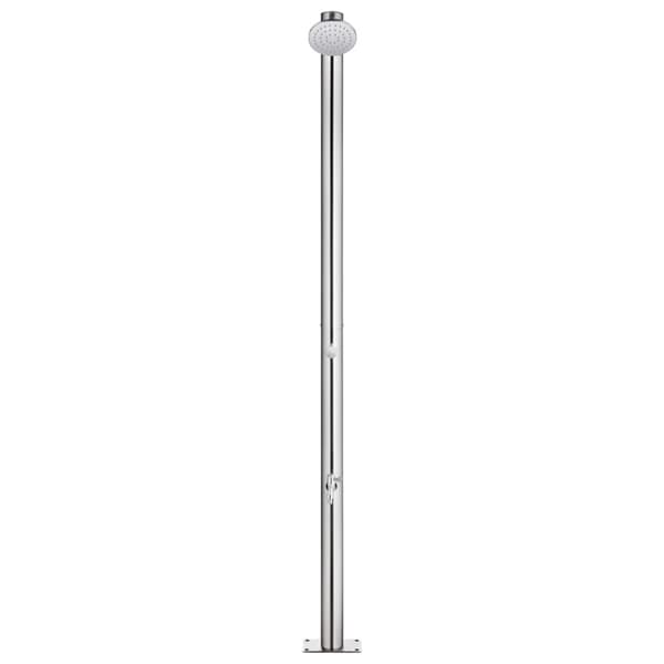 Utedusch 215 cm rostfritt stål