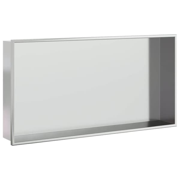 Duschnisch borstad silver 62x32x9 cm rostfritt stål