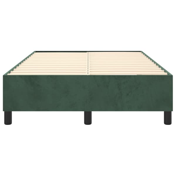 Boxspring-sängram mörkgrön 120x200 cm sammet