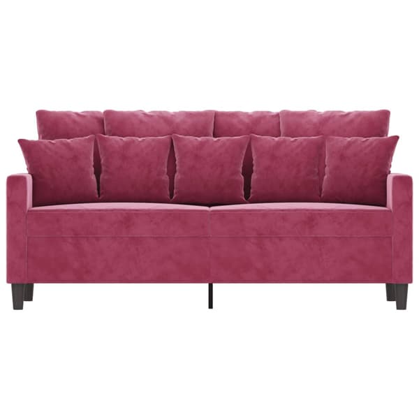 2-sitssoffa vinröd 140 cm sammet