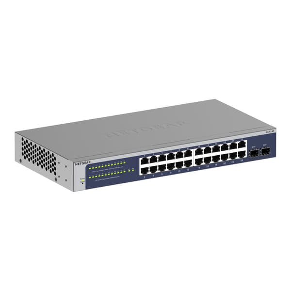 NETGEAR GS724T - Version 6 - switch - 24 portar - smart - rackmonterbar