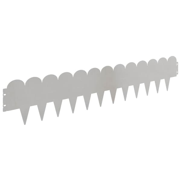 Kant för gräsmatta 30 pcs 103 x 20 cm Stål Silver