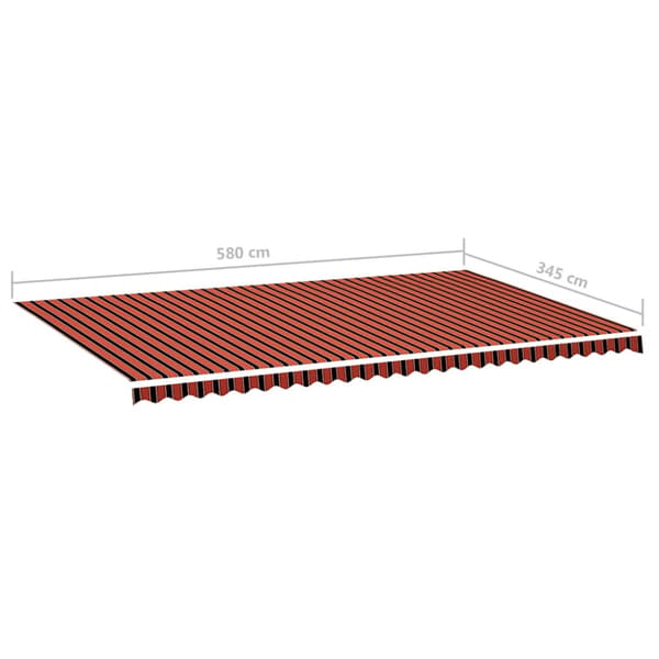 Markisväv orange och brun 6x3,5 m