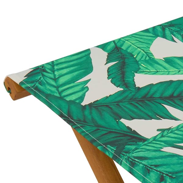 Deck Chair 2 pcs Massiv Eukalyptus Trä Bladmönster