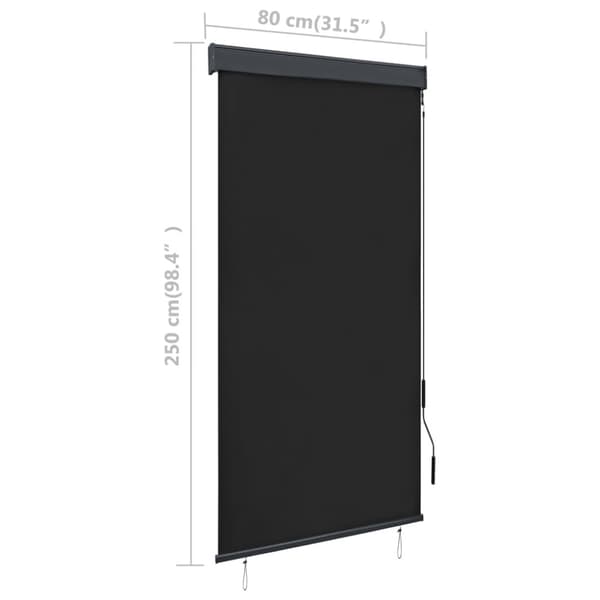 Rullgardin utomhus 80x250 cm antracit