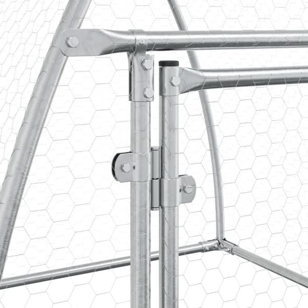 Hönsbur silver 100x105x120 cm galvaniserat stål