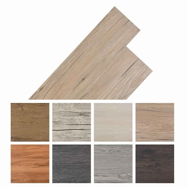 Golvplankor 18 pcs Ek Brun 2,51 m² PVC