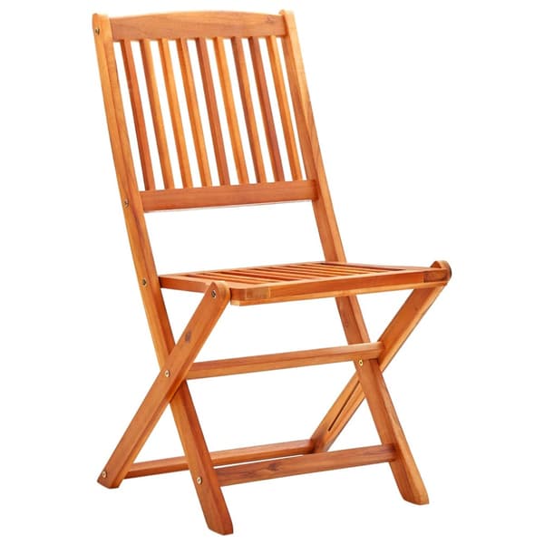 Hopfällbar matgrupp för trädgården 3 delar eukalyptusträ