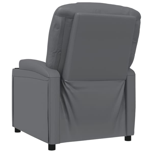 Reclinerfåtölj grå konstläder