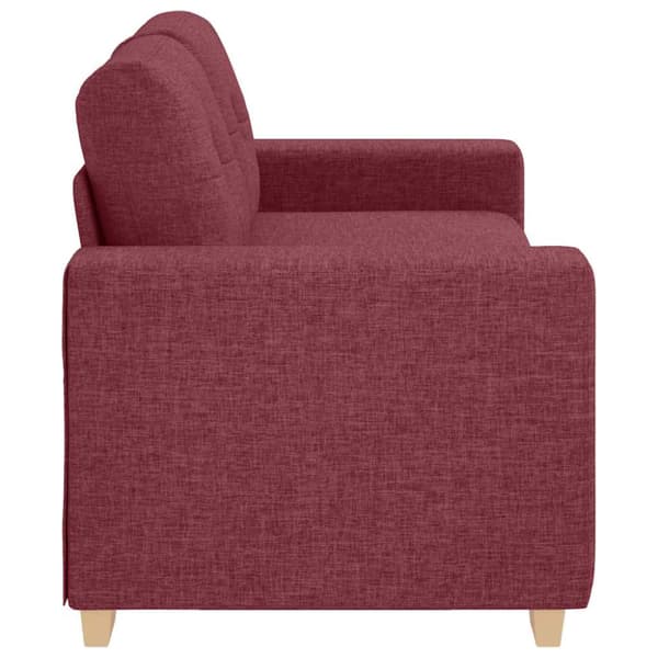 Tvåsitssoffa vinröd 180x77x82 cm tyg