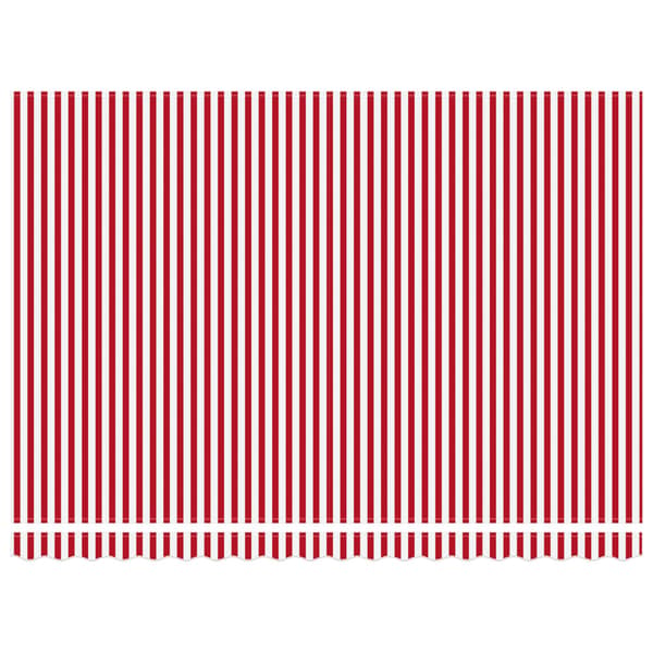 Utdragbar markis Röd och Vit 450 × 350 cm Polyester