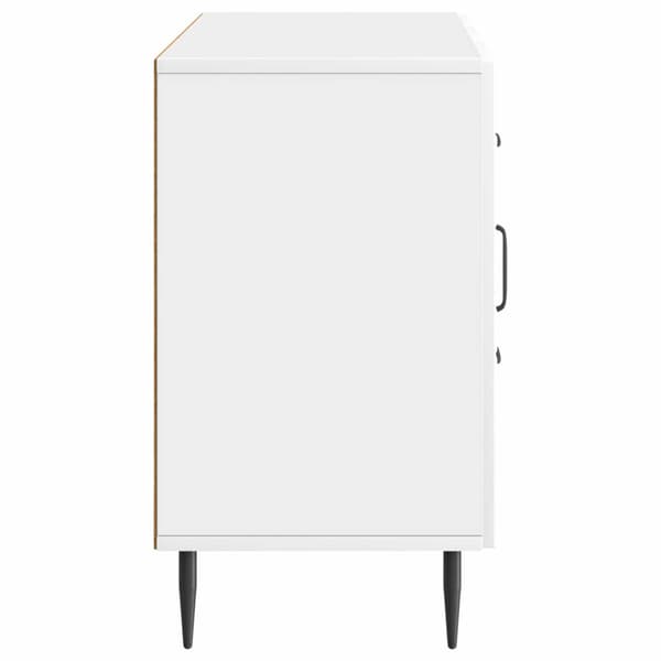 Sideboard Vit högglans 89 x 34,5 x 60 cm Konstruerat trä
