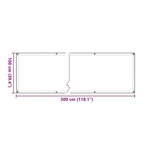 Växtskydd med öljetter 1x3 m polyeten