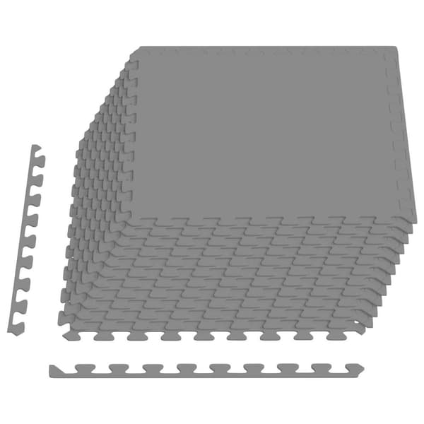 Pool grundmatta 12 pcs Grå 4,32 m² EVA-skum