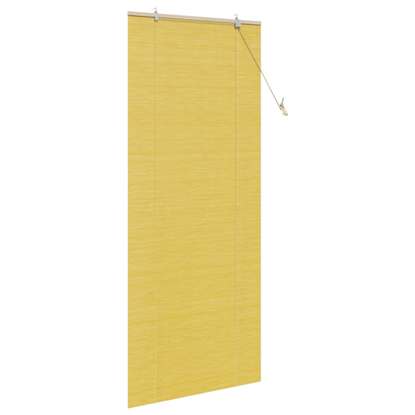 Rullgardin med gardiner Gul 90 x 220 cm Bambu