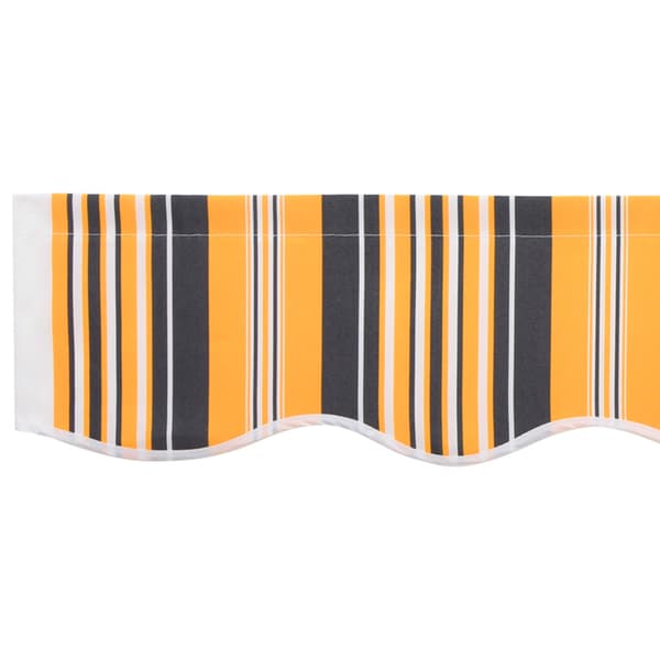 Markisväv Orange och Svart 2,5 x 2 m Polyester
