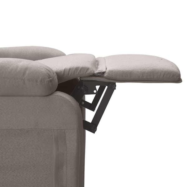 Massagefåtölj taupe tyg