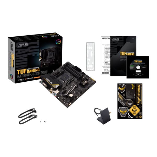 ASUS TUF GAMING A520M-PLUS WIFI - moderkort - micro ATX - Socket AM4 - AMD A520