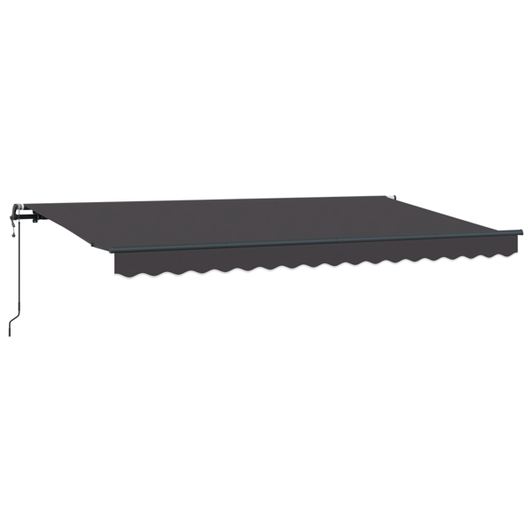 Utfällbar markis Antracit 350 x 200 cm tyg