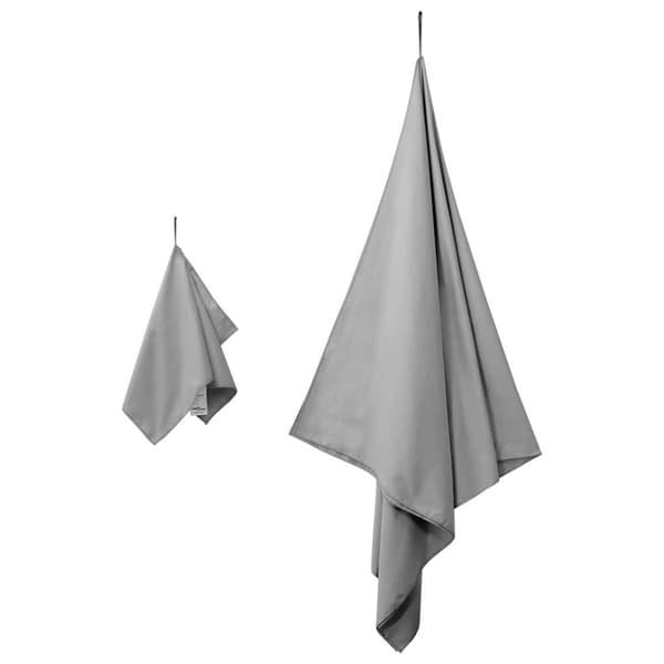 Sporthandduk Set 2 pcs Mörkgrå tyg