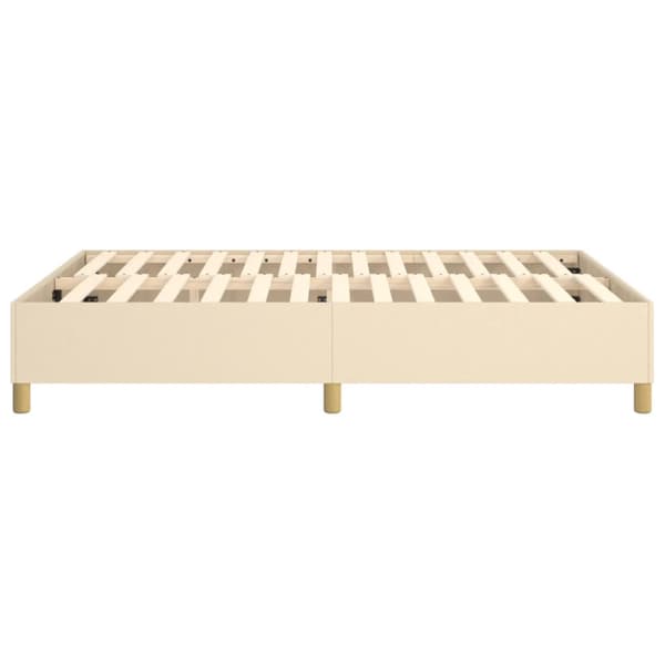 Boxspring-sängram gräddvit 140x200 cm tyg