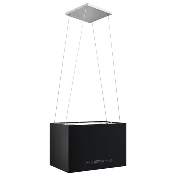 Hängande köksfläkt touchsensor LCD 55 cm pulverlackerat stål