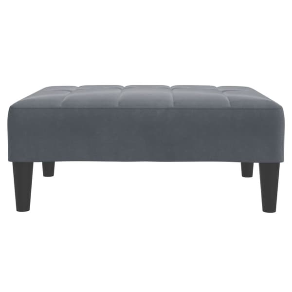 Fotpall mörkgrå 77x55x31 cm sammet
