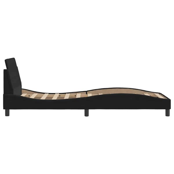 Sängram Dover svart 90x190 cm sammet