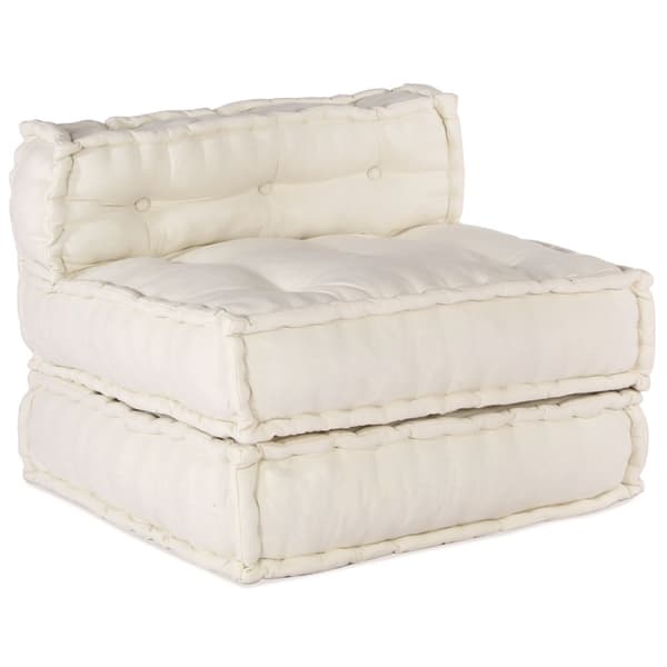 Modulsofa enhet 4 pcs Gräddvit Tyg
