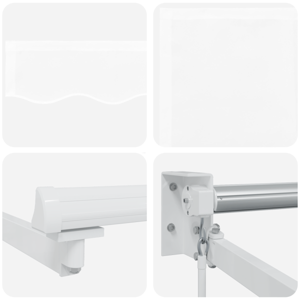 Markis Vit 500 × 300 cm Polyester och metall