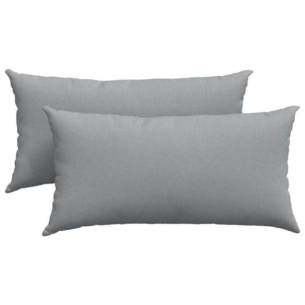 Sofakuddar 2 pcs Ljusgrå 80 x 40 cm tyg