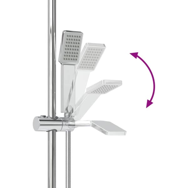 Duschsystemset Krom 70 cm Rostfritt stål