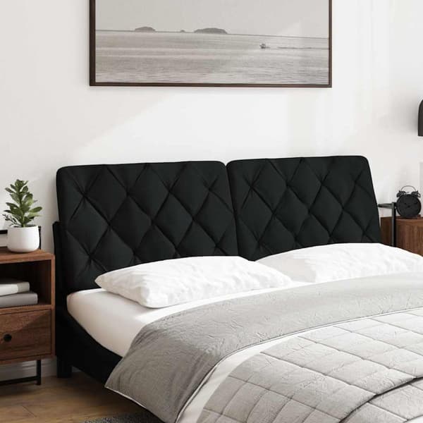 Headboard Cushion Black 160 cm Fabric