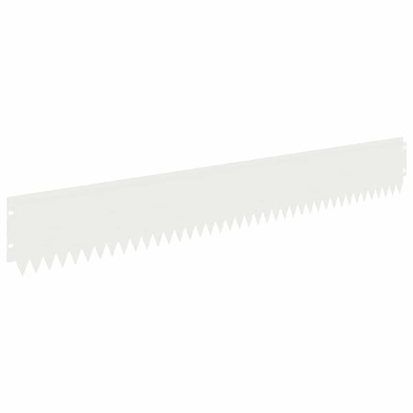 Kant för gräsmatta 10 pcs 103 x 15 cm Stål Vit
