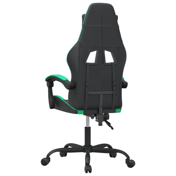 Gamingstol svart och grön konstläder