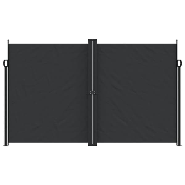 Infällbar sidomarkis 200x600 cm svart
