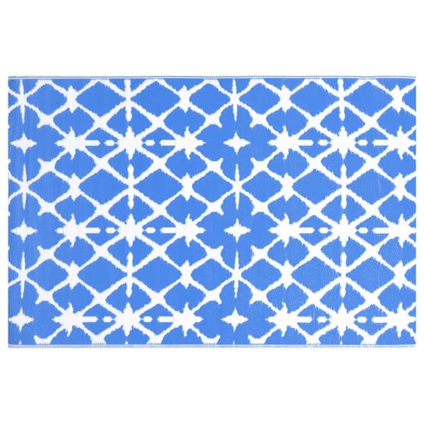 Utomhusmatta ARAKIL blå och vit 80x150 cm PP