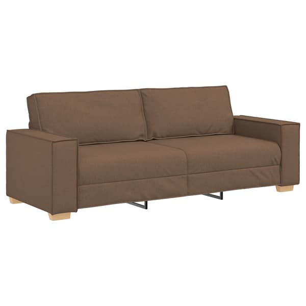 3-Sits soffa Brun 220 cm tyg