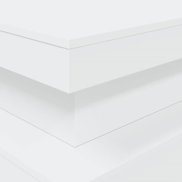 Soffbord med LED vit 90x50x40 cm