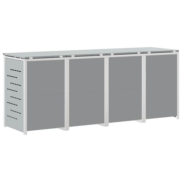 Sopcontainerförvar Grå 276 x 77,5 x 112,5 cm Rostfritt stål