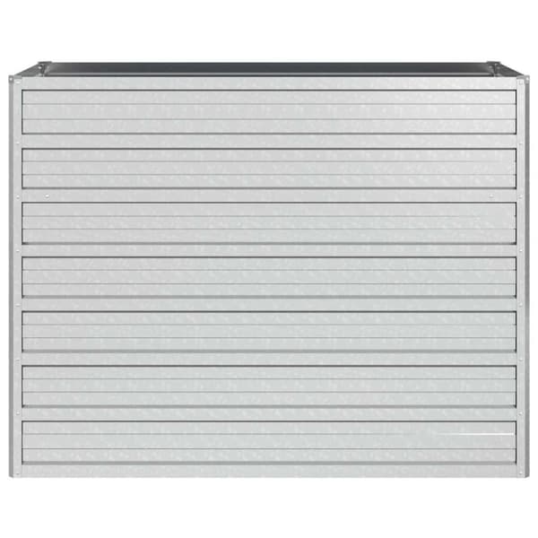 Odlingslåda upphöjd galvaniserat stål 100x40x77 cm silver