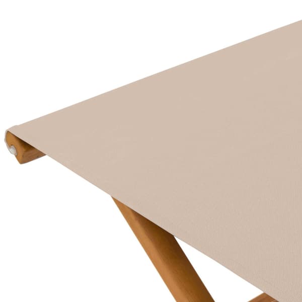 Deck Chair 2 pcs Massiv Eukalyptus Trä Beige