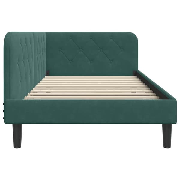 Hörn Sängram Mörkgrön 90 x 190 cm Sammet