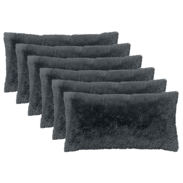 Kudde med kudde HEERLEN 2 st Antracit PV Fleece