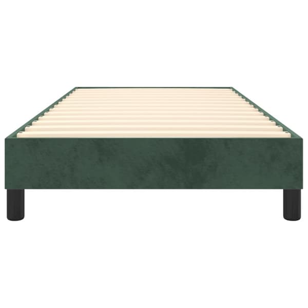 Boxspring-sängram mörkgrön 80x200 cm sammet