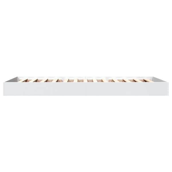 Golvsängsram Vit 80 x 200 cm Konstruerat trä