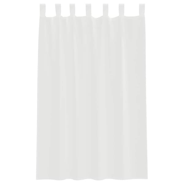 Voile gardiner med stångfickor 2 st vit
