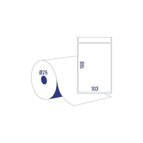 Termoetikett AVERY 103x199mm 700/rl