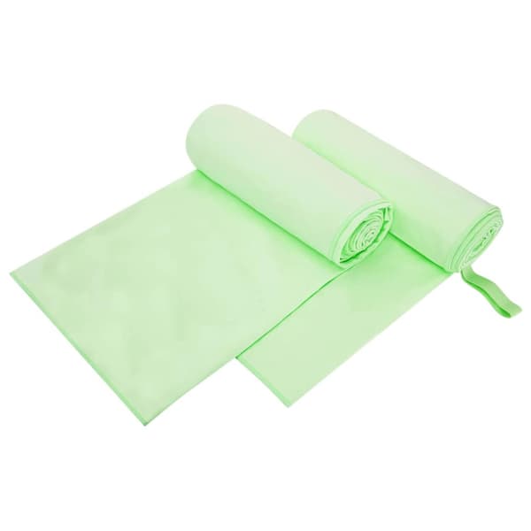 Sporthanddukar 2 pcs Grön 200 x 100 cm Polyester och polyamid