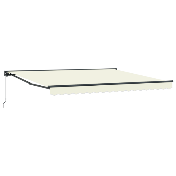 Markisram Kräm 400 × 300 cm Polyester med PU-beläggning